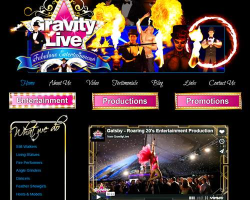 Web Design for Entertainers